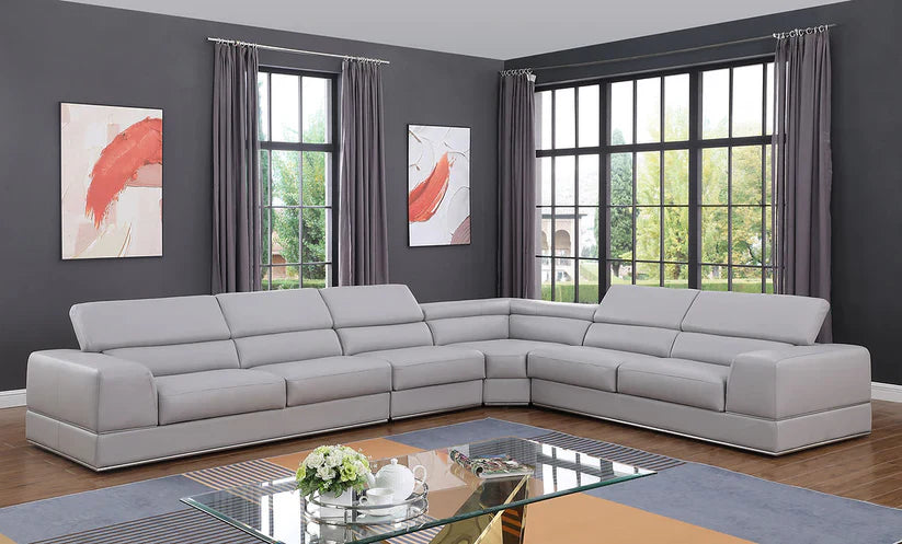 Pella 4-Piece Sectional, Black or Gray