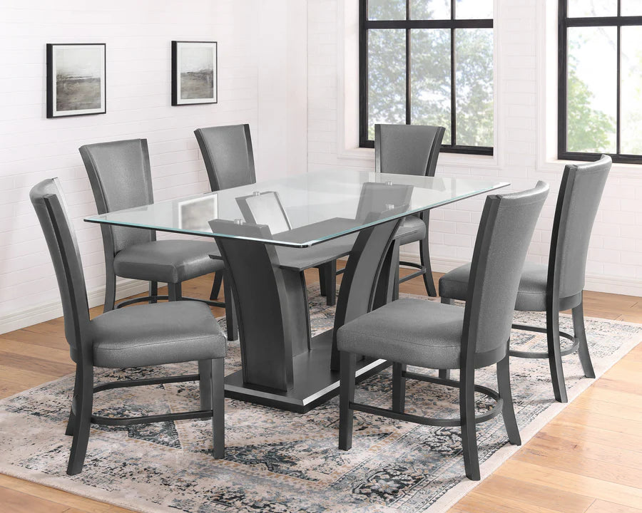 Camelia Gray Dining Table, Chairs & Bench Sets