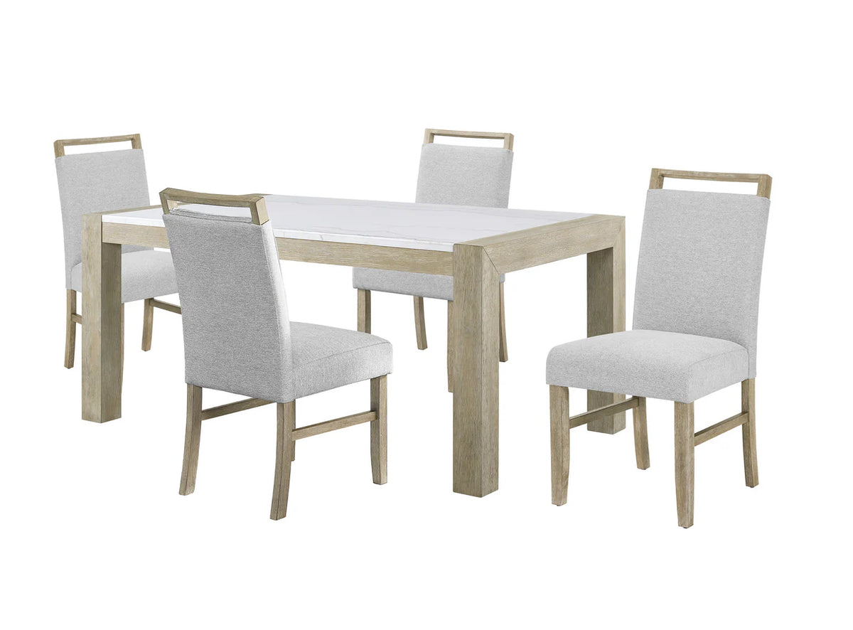 Juego de comedor Dary negro/marrón de altura de mostrador