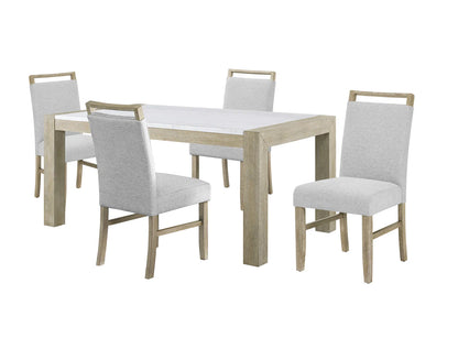 Juego de comedor Dary negro/marrón de altura de mostrador