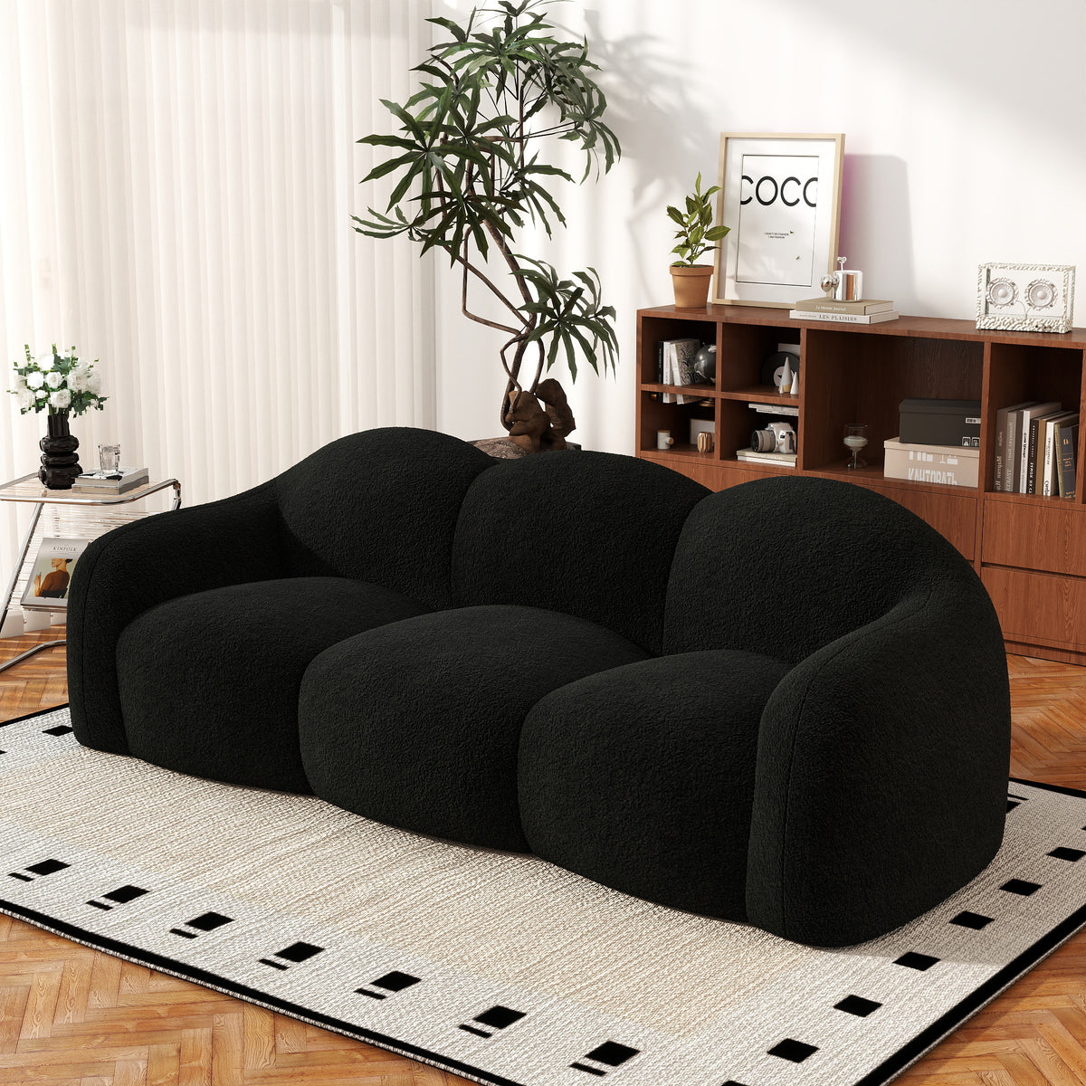 Cloud Teddy Sofa, White, Pink, Blue or Black