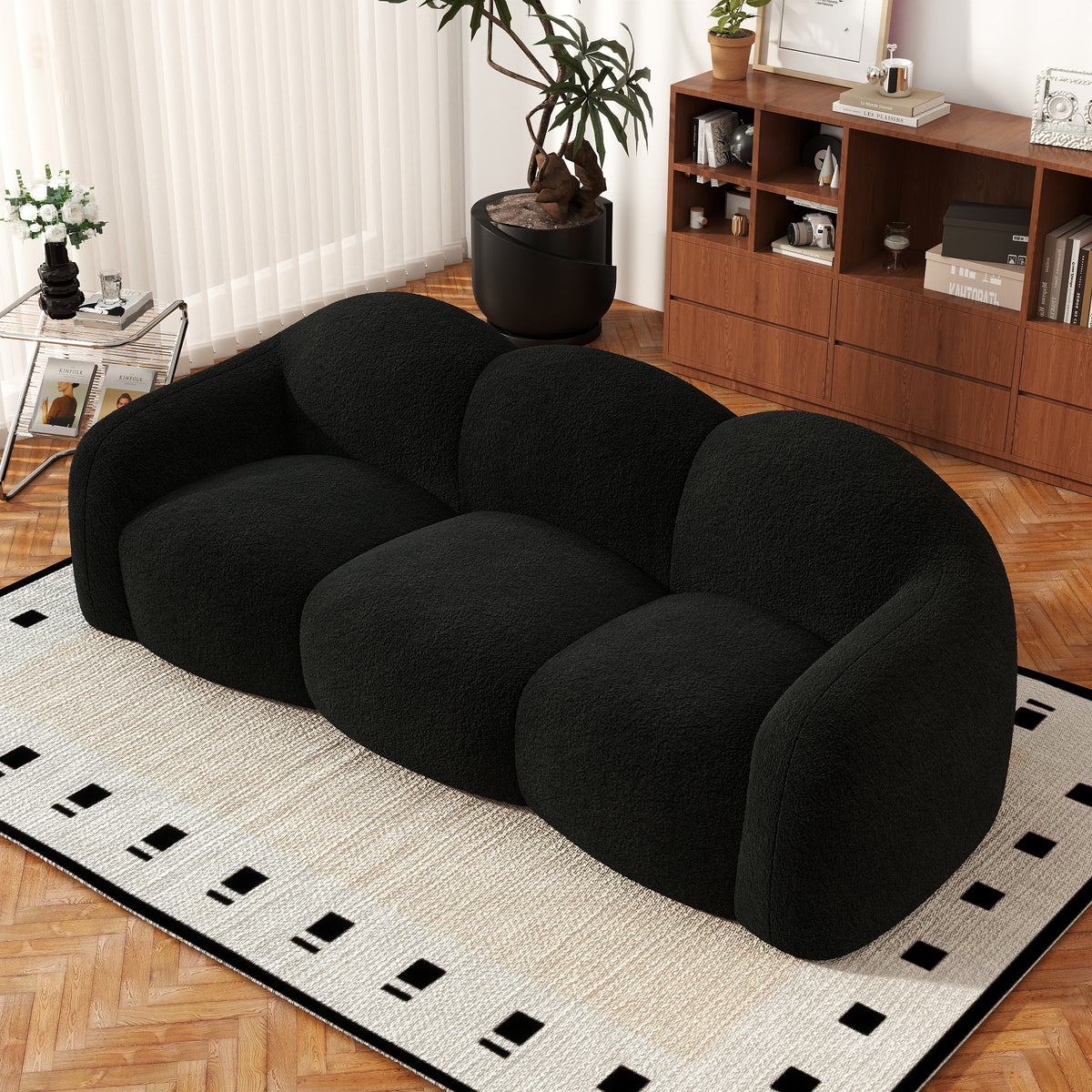Cloud Teddy Sofa, White, Pink, Blue or Black