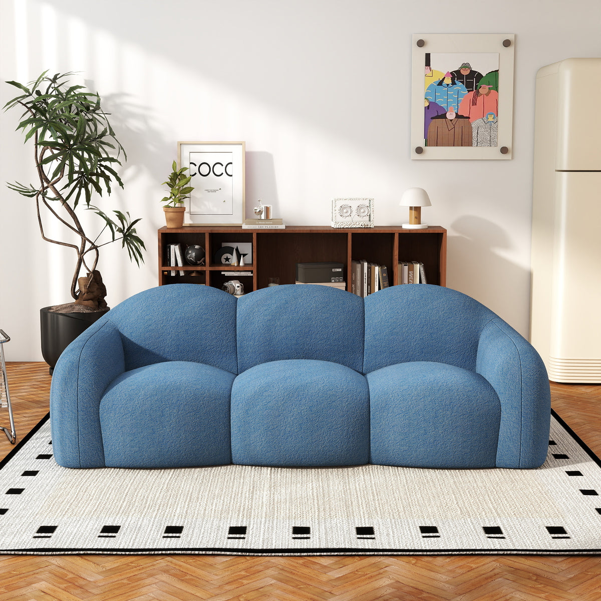 Cloud Teddy Sofa, White, Pink, Blue or Black
