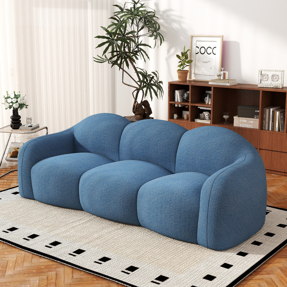 Cloud Teddy Sofa, White, Pink, Blue or Black