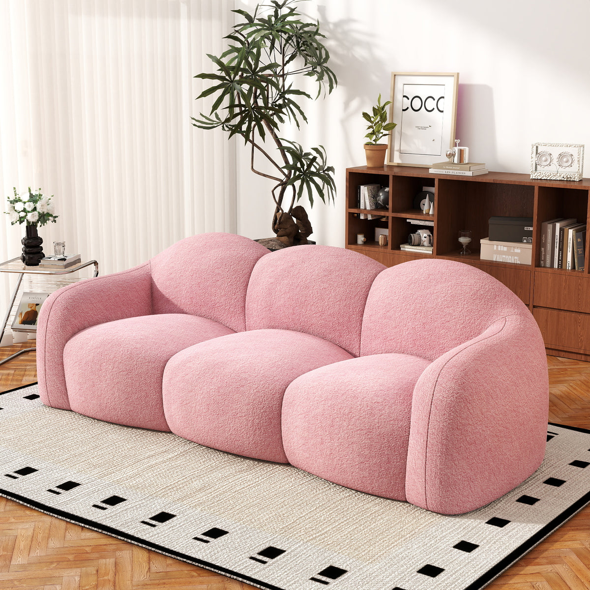 Cloud Teddy Sofa, White, Pink, Blue or Black