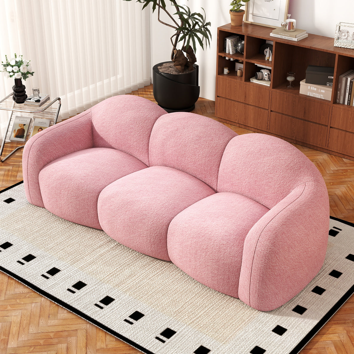 Cloud Teddy Sofa, White, Pink, Blue or Black