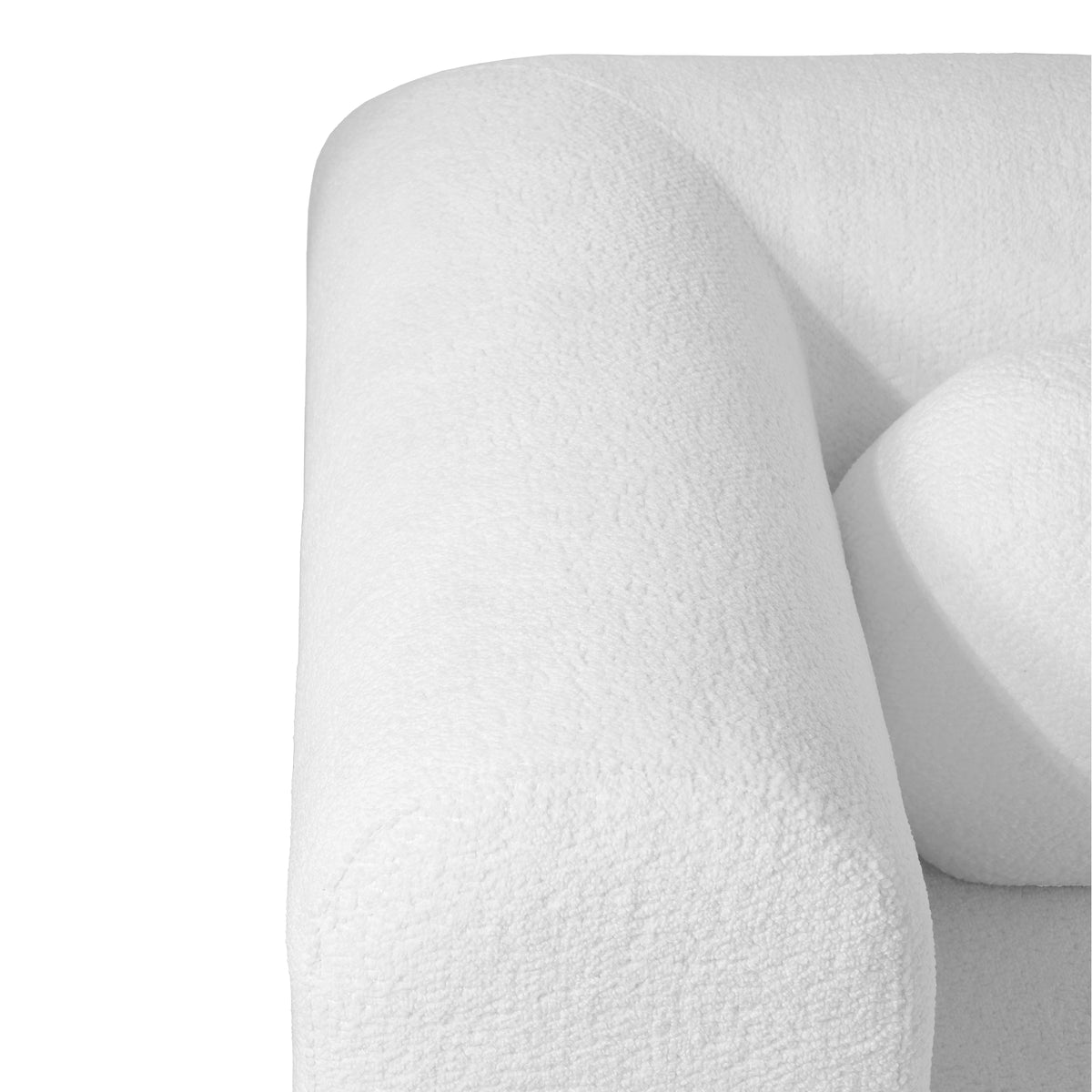 Sherpa White Wide-Seat Sofa