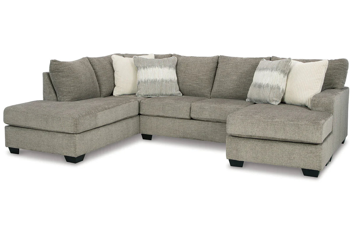 Sofá seccional Creswell Stone de 2 piezas con chaise longue