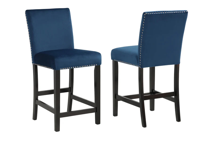 Lennon Velvet 5-Piece Counter Height Set