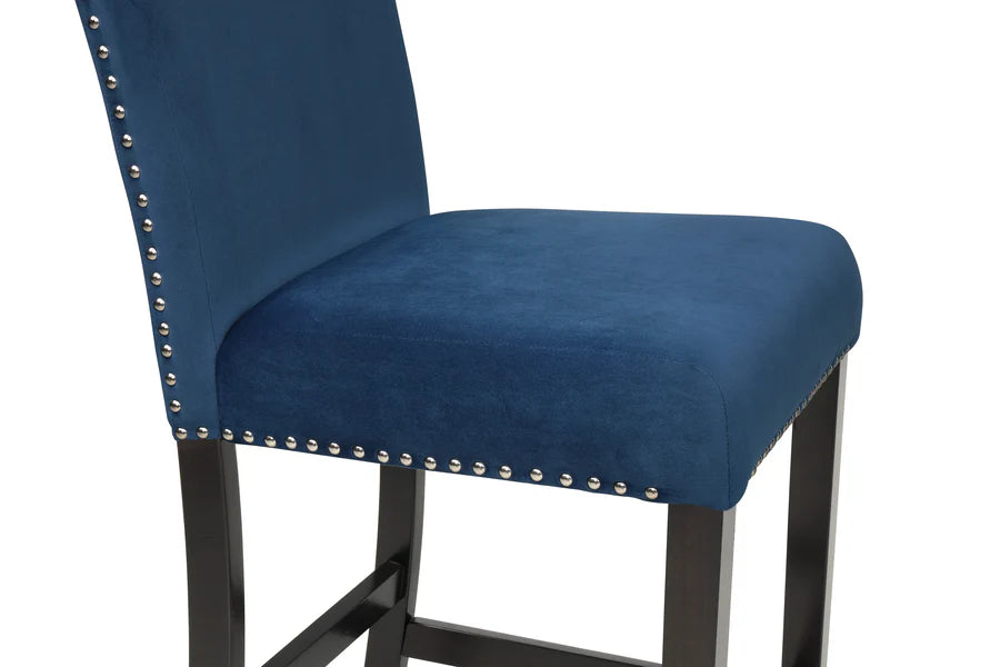 Lennon Velvet 5-Piece Counter Height Set