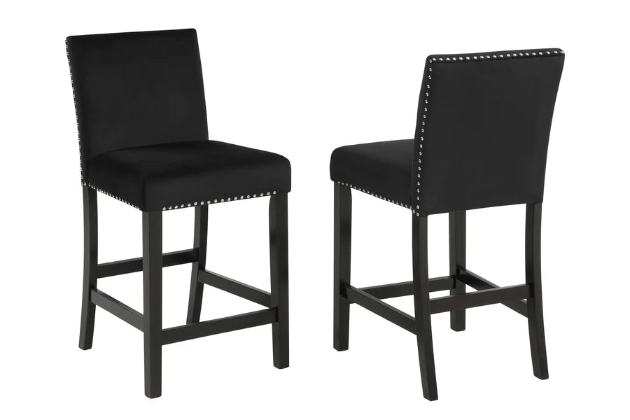 Lennon Velvet 5-Piece Counter Height Set