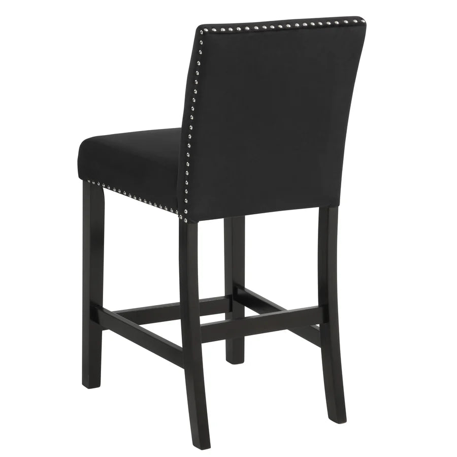 Lennon Velvet 5-Piece Counter Height Set