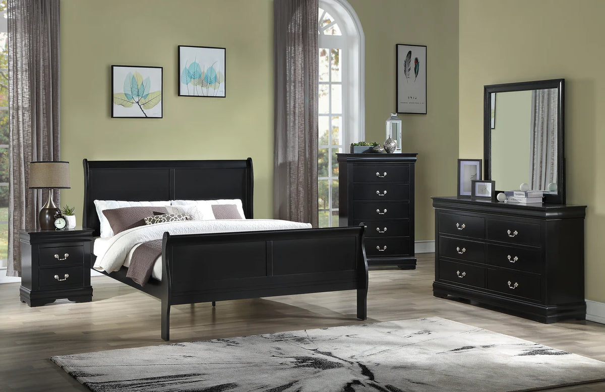 Louis Philip Sleigh Bedroom Set
