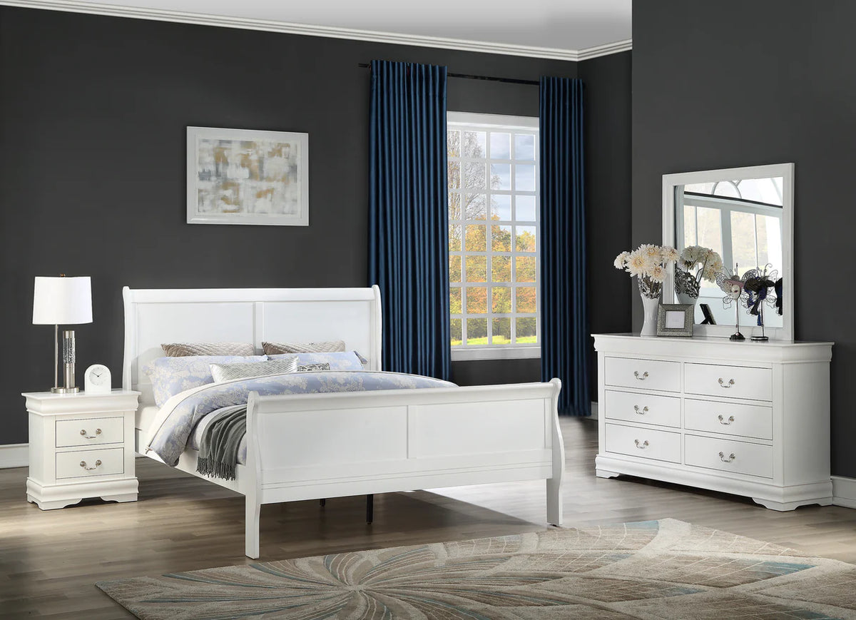 Louis Philip Sleigh Bedroom Set