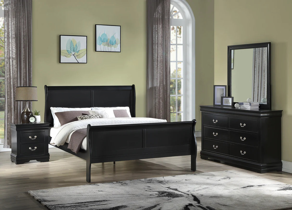 Louis Philip Sleigh Bedroom Set