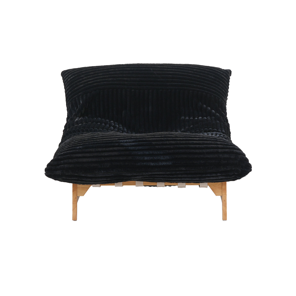 Corduroy Leisure Lounge Chair with Solid Wood Frame