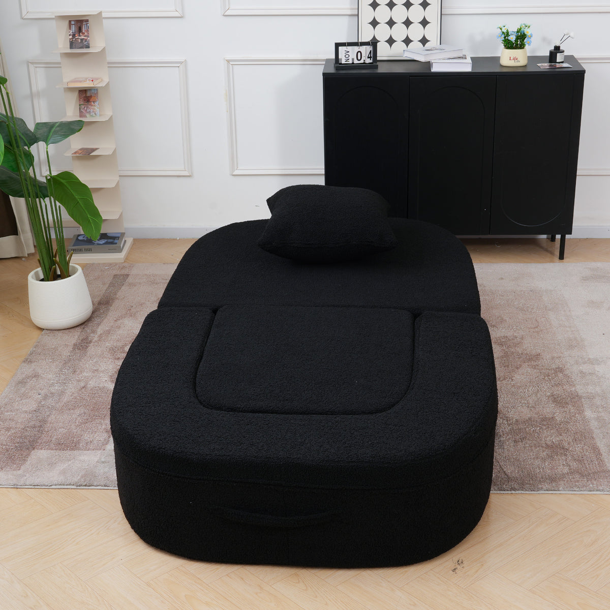 Convertible Teddy Upholstered Sleeper Chair Bed