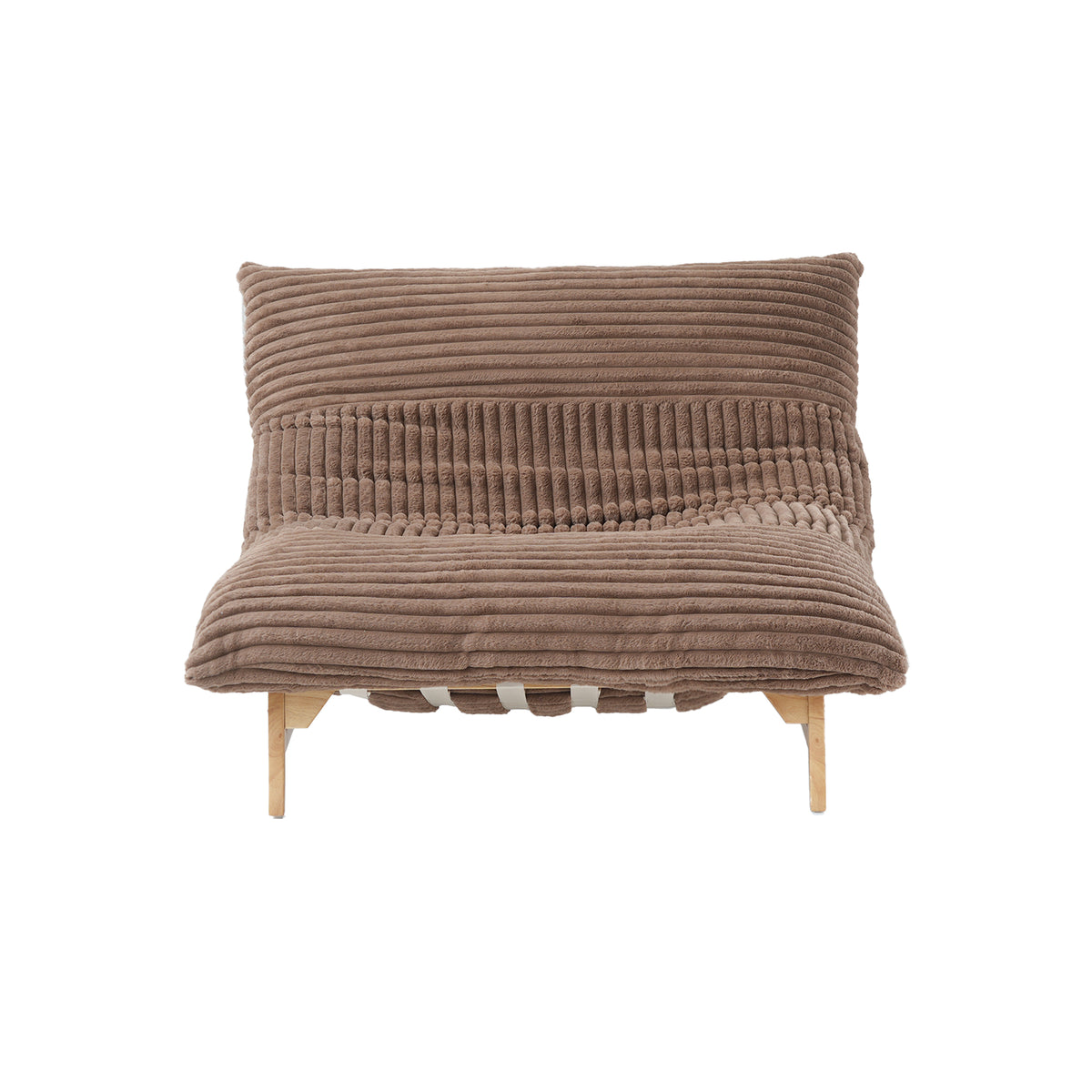 Corduroy Leisure Lounge Chair with Solid Wood Frame