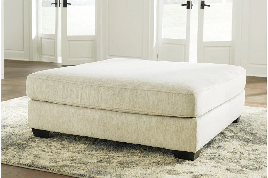 Otomana extragrande con acento de pergamino de Rawcliffe