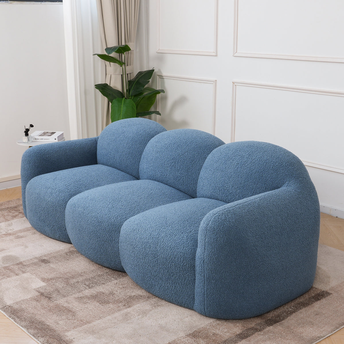 Cloud Teddy Sofa, White, Pink, Blue or Black