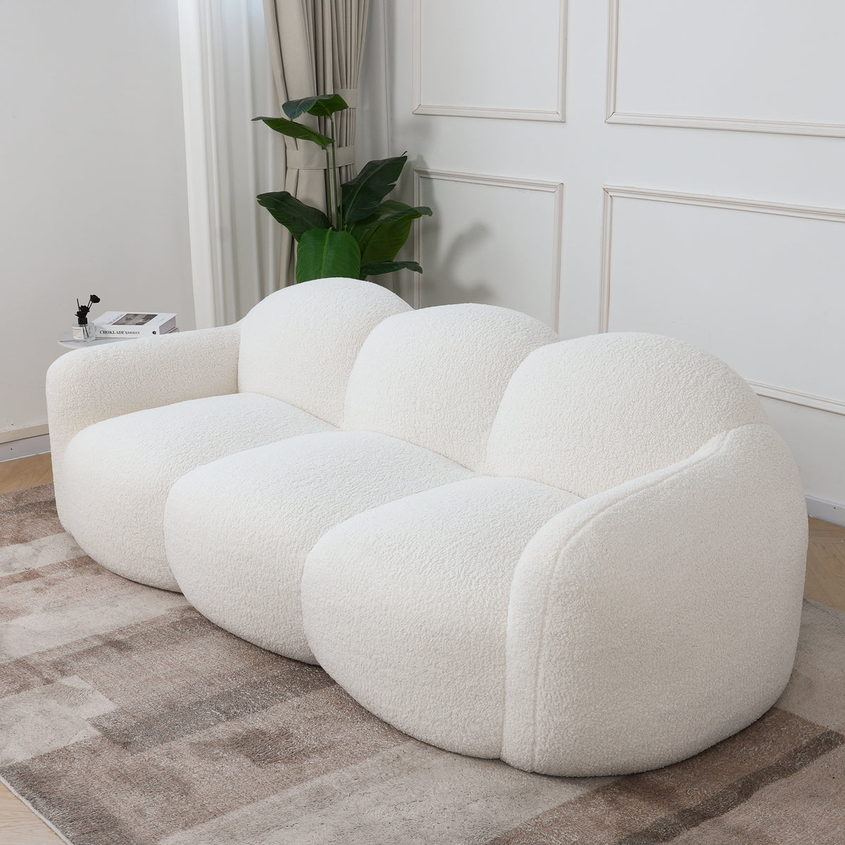 Cloud Teddy Sofa, White, Pink, Blue or Black