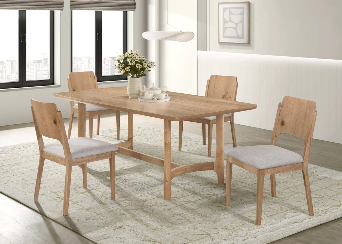 Arden Warm Wood & Cream Dining Set