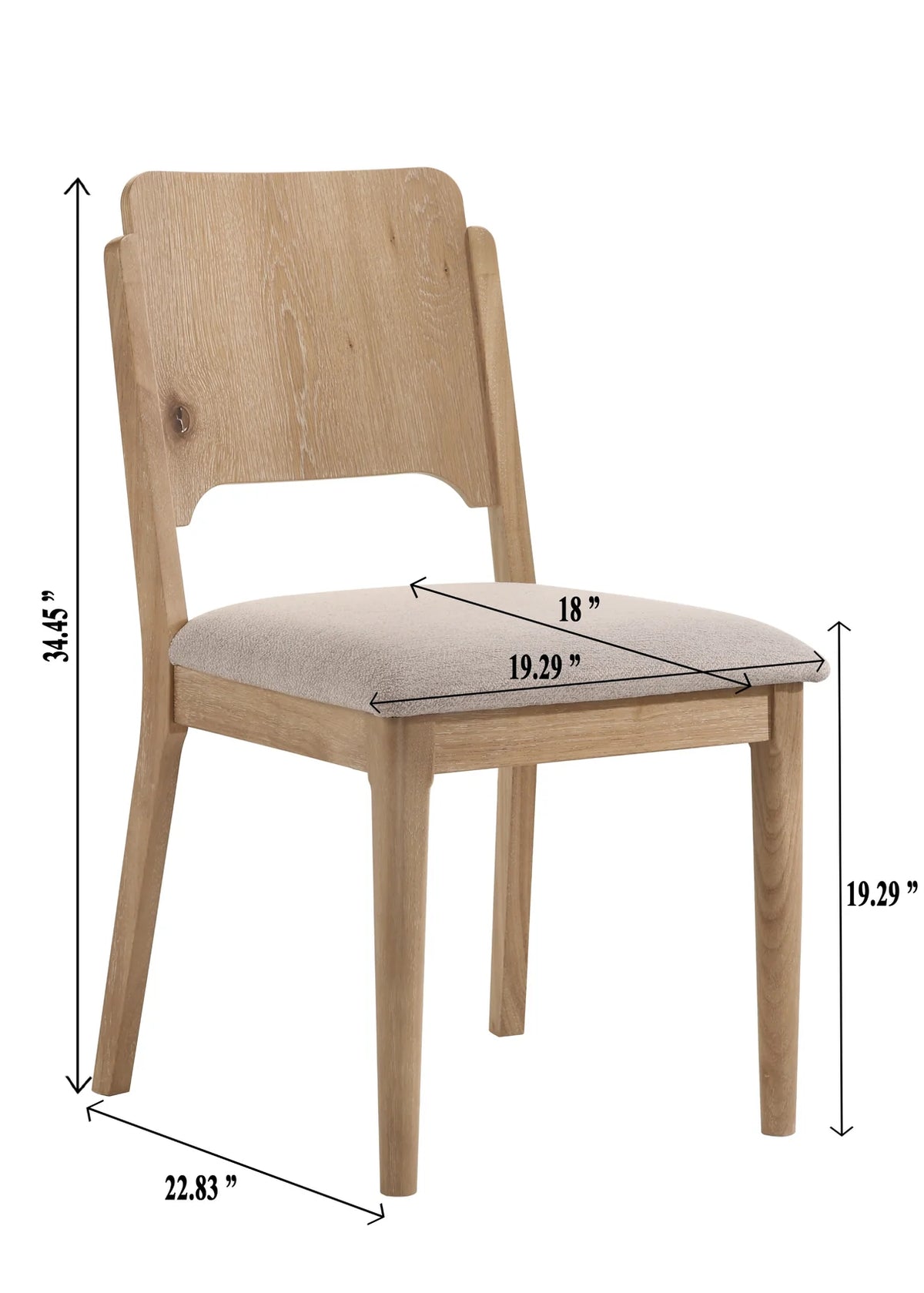 Arden Warm Wood & Cream Dining Set