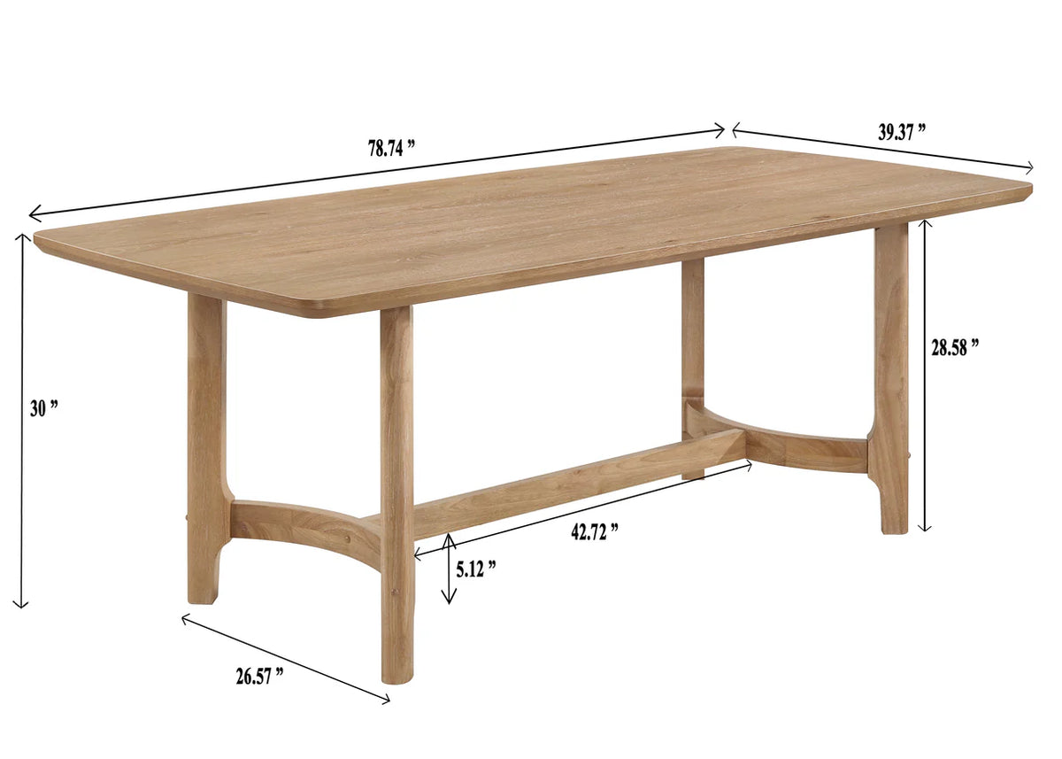 Arden Warm Wood & Cream Dining Set