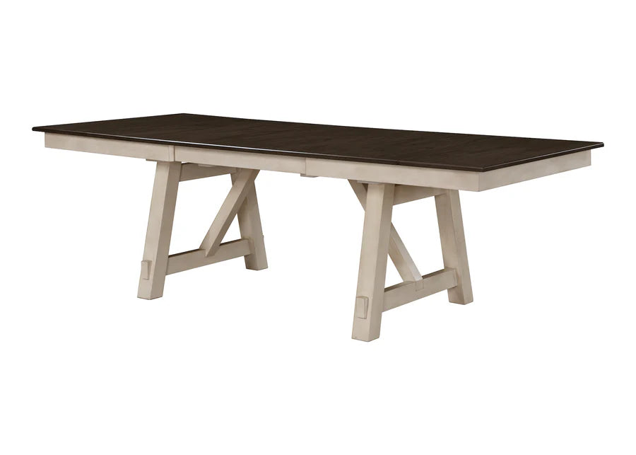 Maribelle Chalk Gray Extendable Dining Set
