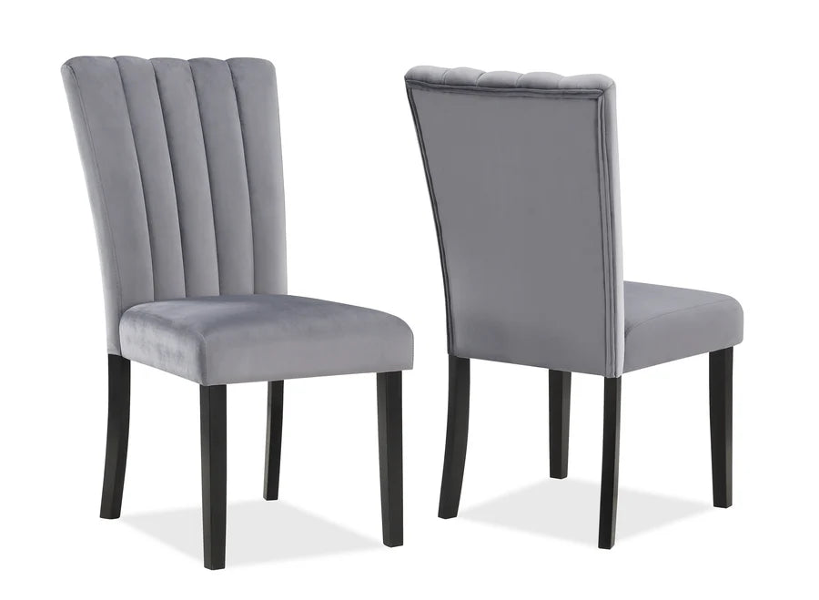 Pascal Black & Gray Marble-Top Dining Set