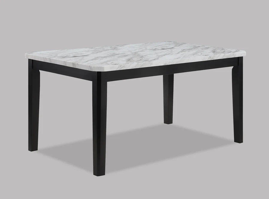 Pascal Black & Gray Marble-Top Dining Set