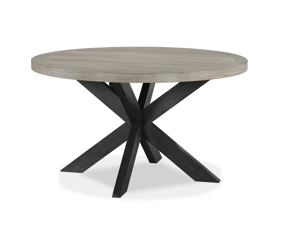 Stevens Charcoal & Light Gray Round Dining Set