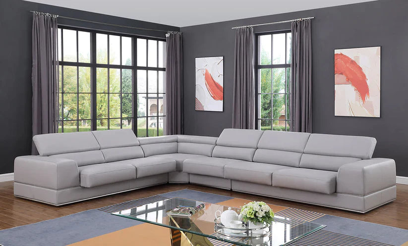 Pella 4-Piece Sectional, Black or Gray