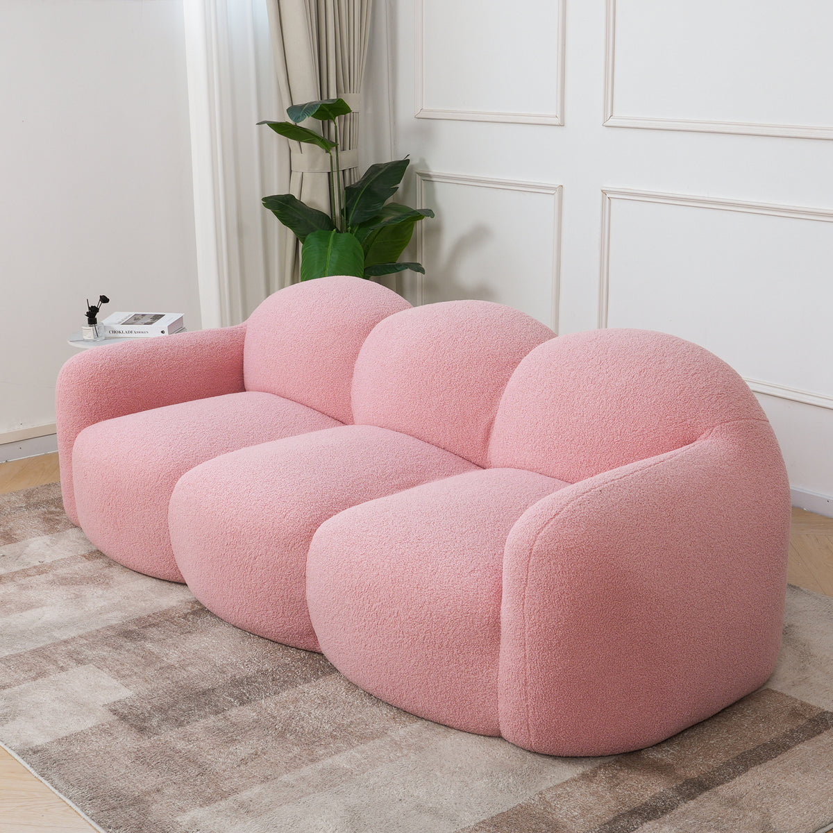 Cloud Teddy Sofa, White, Pink, Blue or Black
