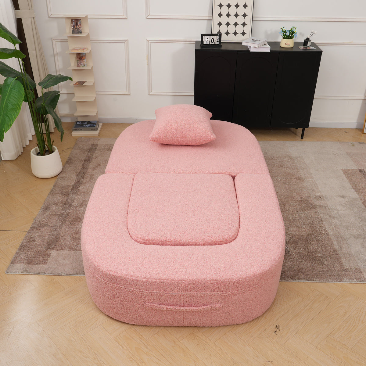 Convertible Teddy Upholstered Sleeper Chair Bed