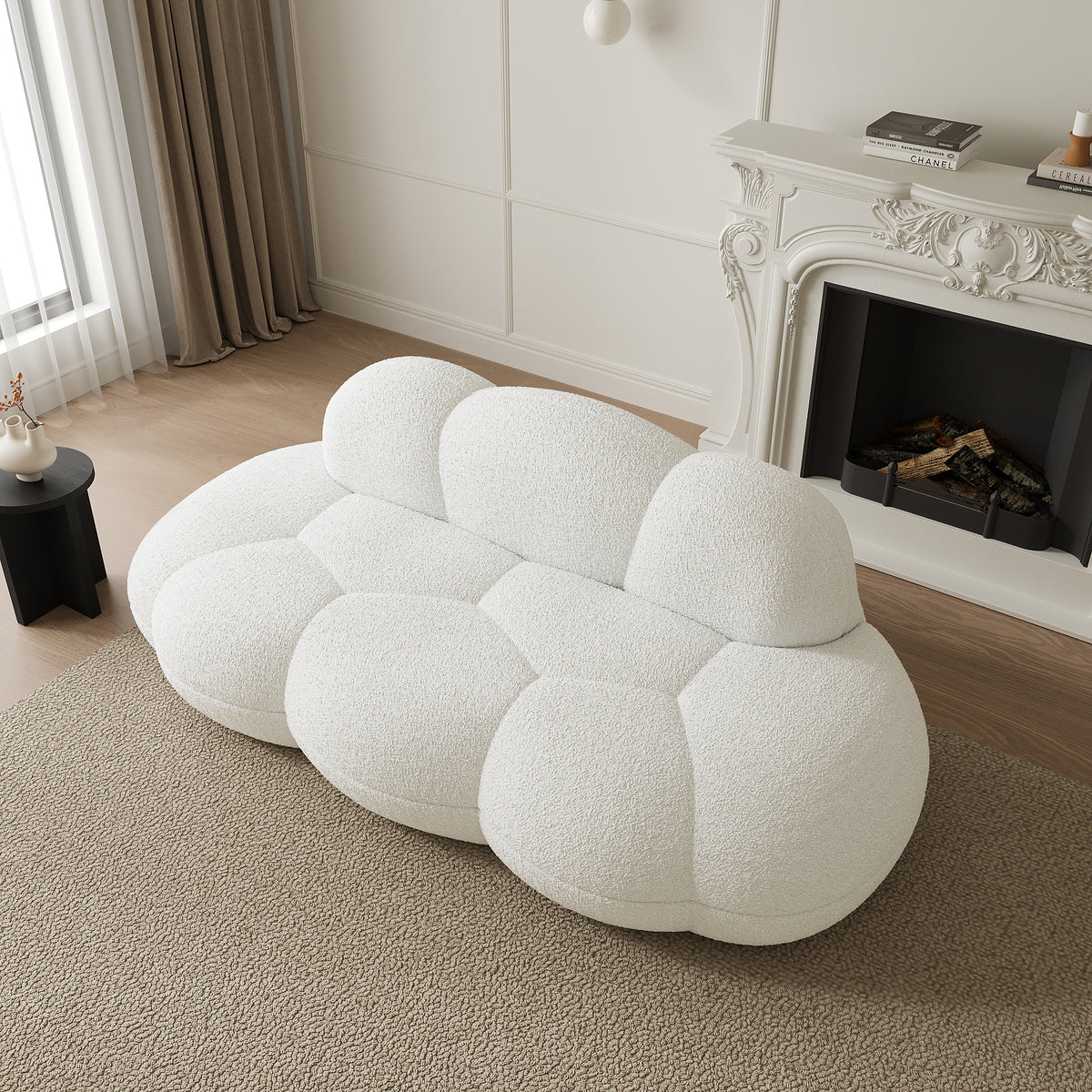 Cloud-Shaped Teddy Fleece Sofa