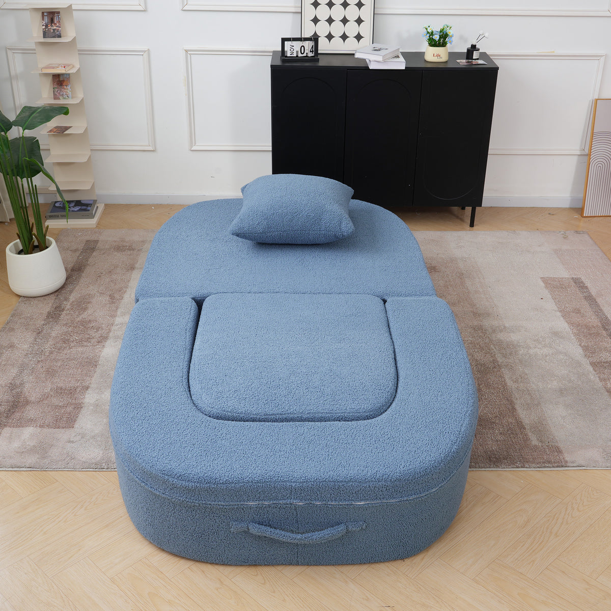 Convertible Teddy Upholstered Sleeper Chair Bed