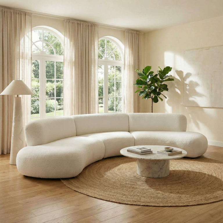 Modern Curved Modular Sectional Sofa