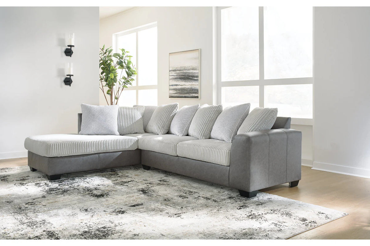 Clairette Court Alloy 2-Piece Chaise Sectional