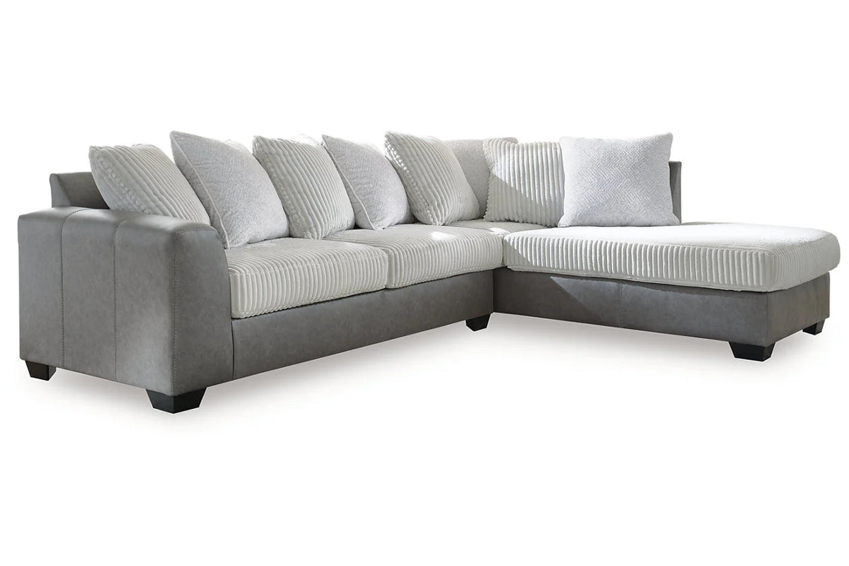 Clairette Court Alloy 2-Piece Chaise Sectional