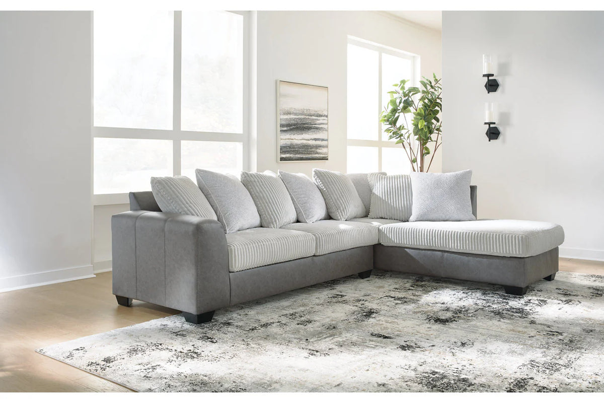 Clairette Court Alloy 2-Piece Chaise Sectional