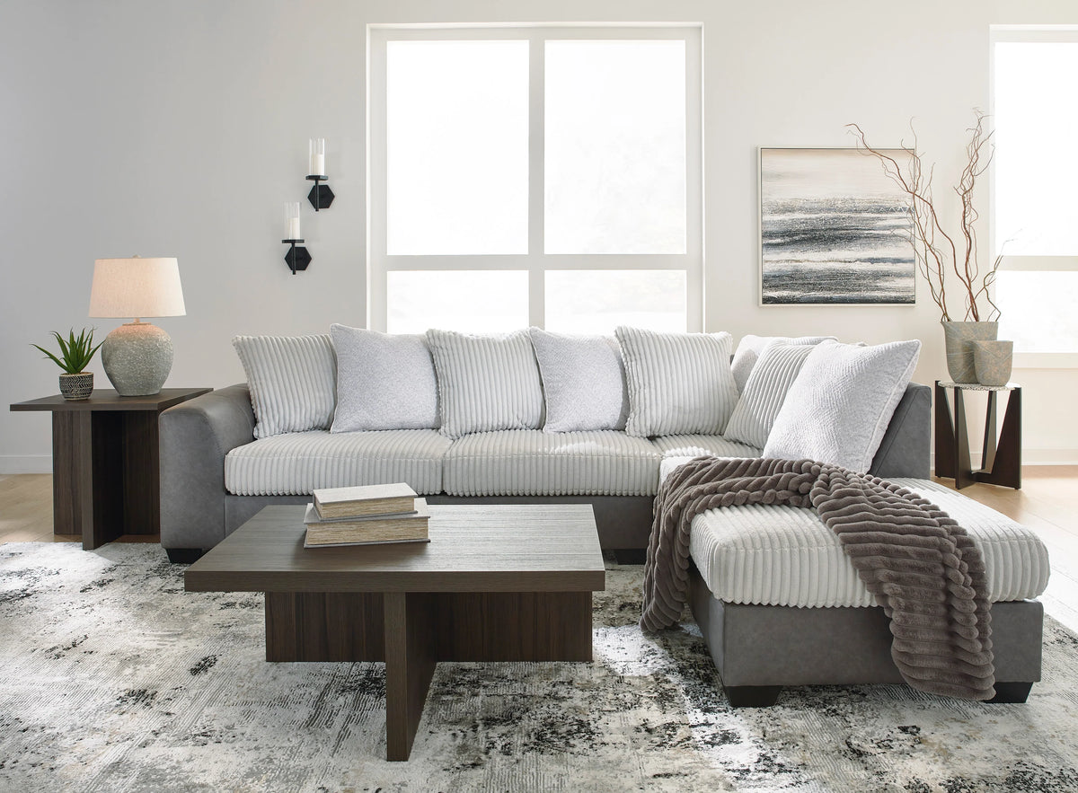 Clairette Court Alloy 2-Piece Chaise Sectional