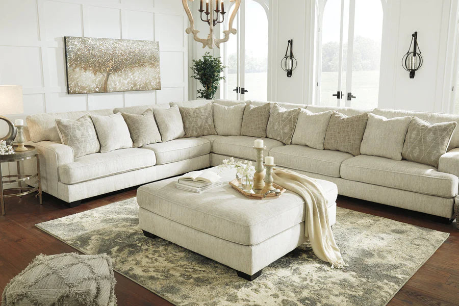 Otomana extragrande con acento de pergamino de Rawcliffe