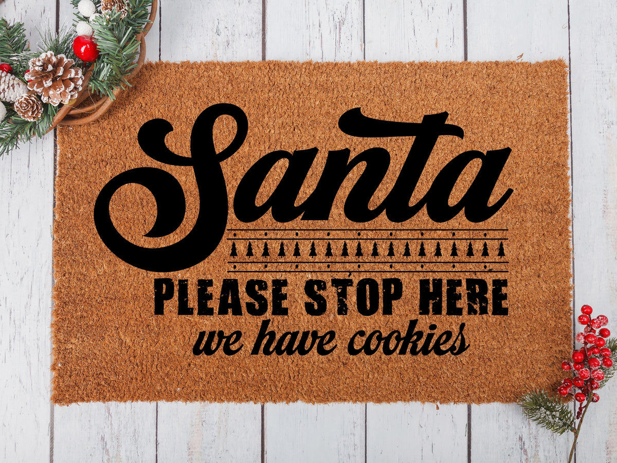 Felpudo navideño de Papá Noel