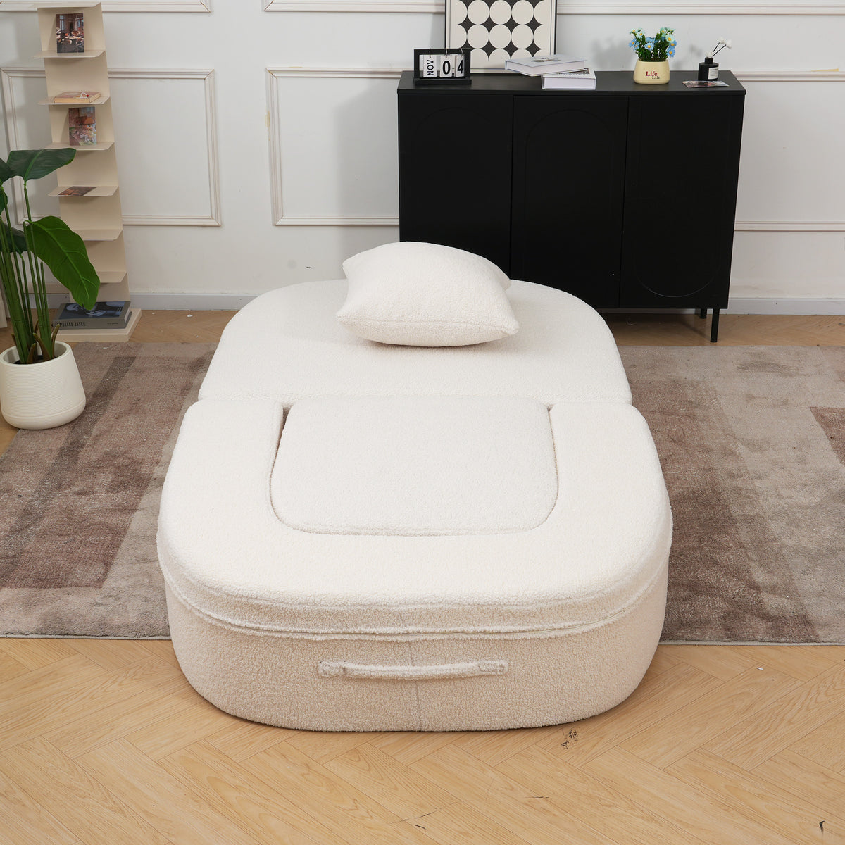 Convertible Teddy Upholstered Sleeper Chair Bed