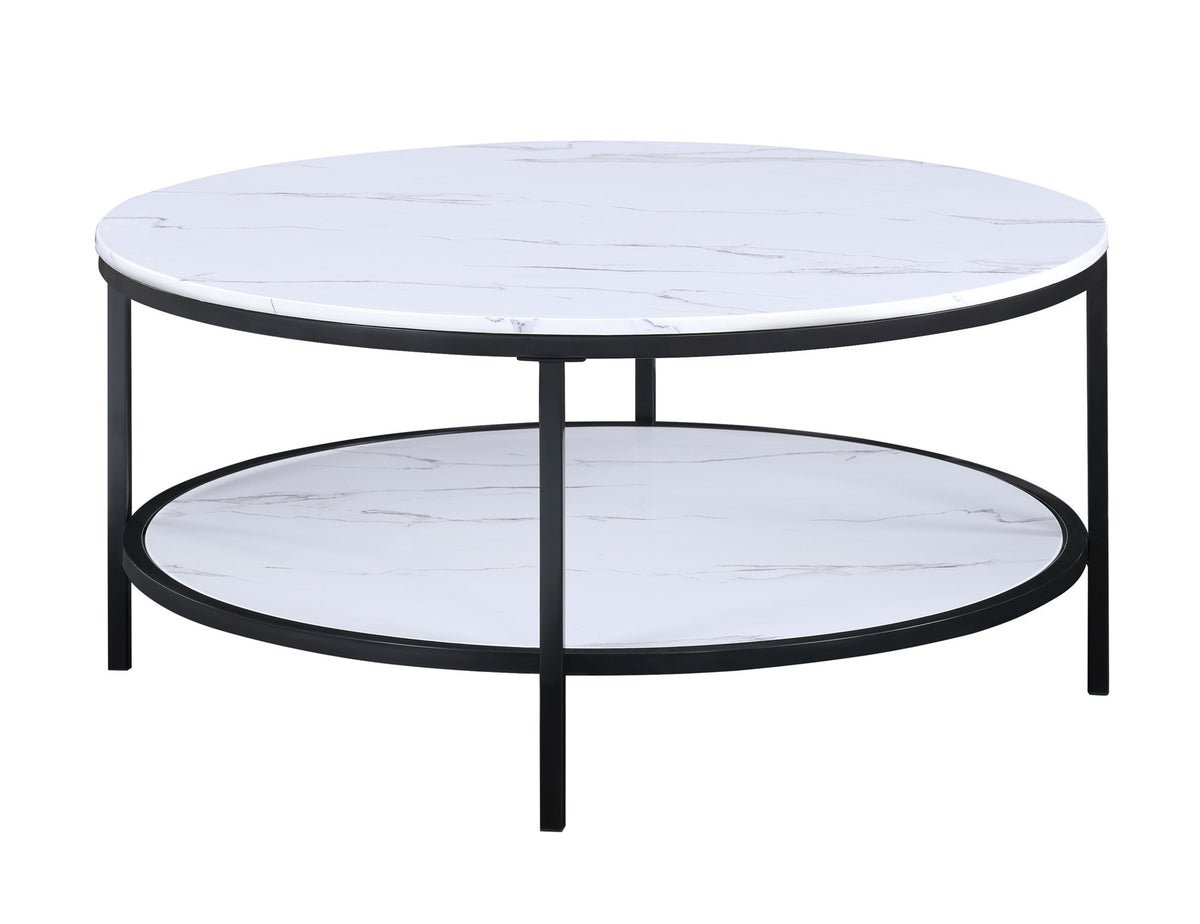 Valerie Black Round Coffee Table