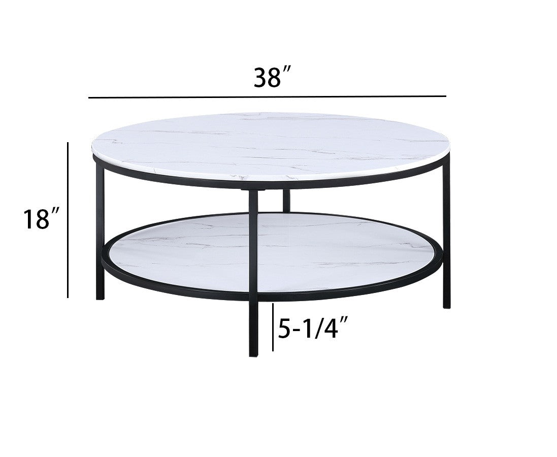 Valerie Black Round Coffee Table
