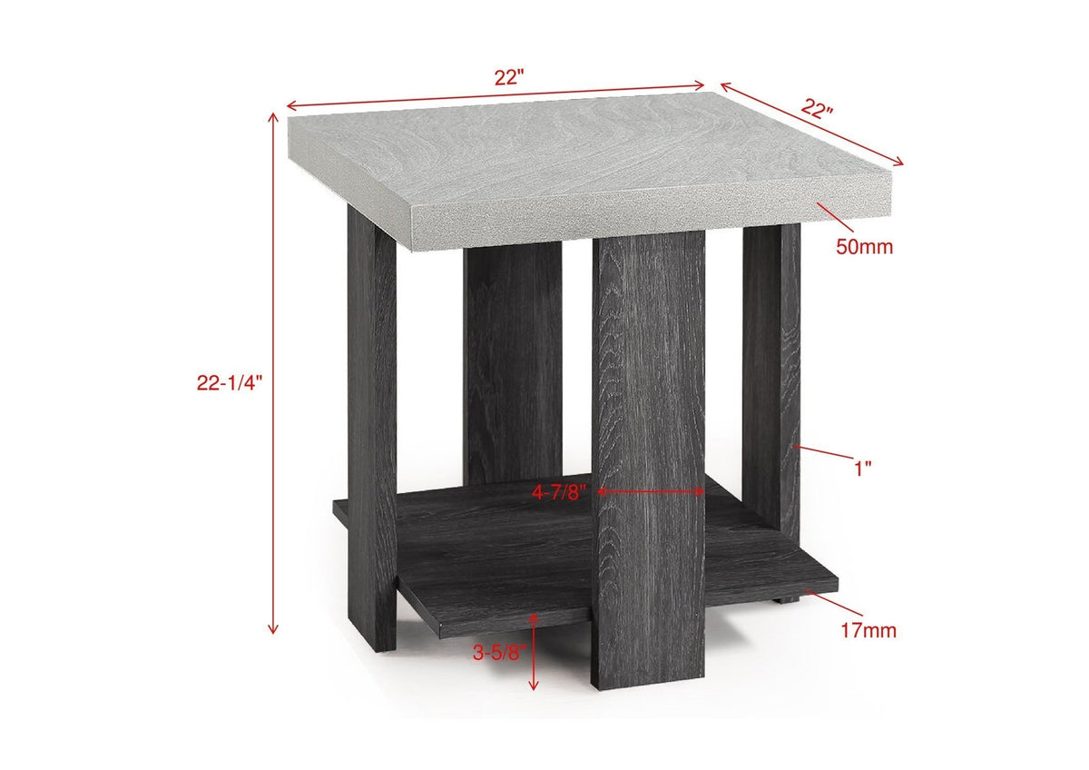 Boris Faux Marble 3-Piece Coffee & End Table Set