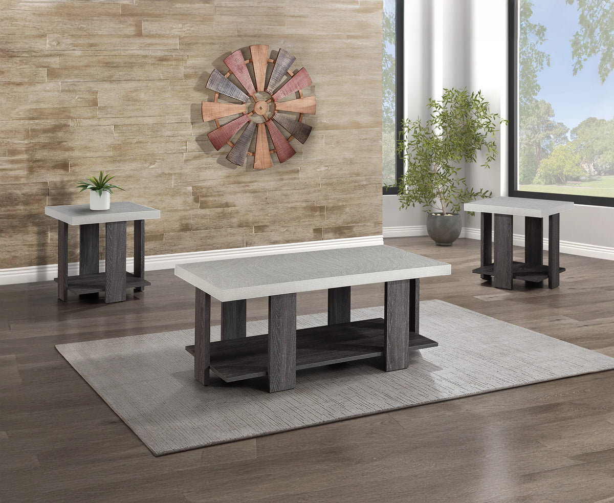 Mesita de noche Millie color gris parduzco