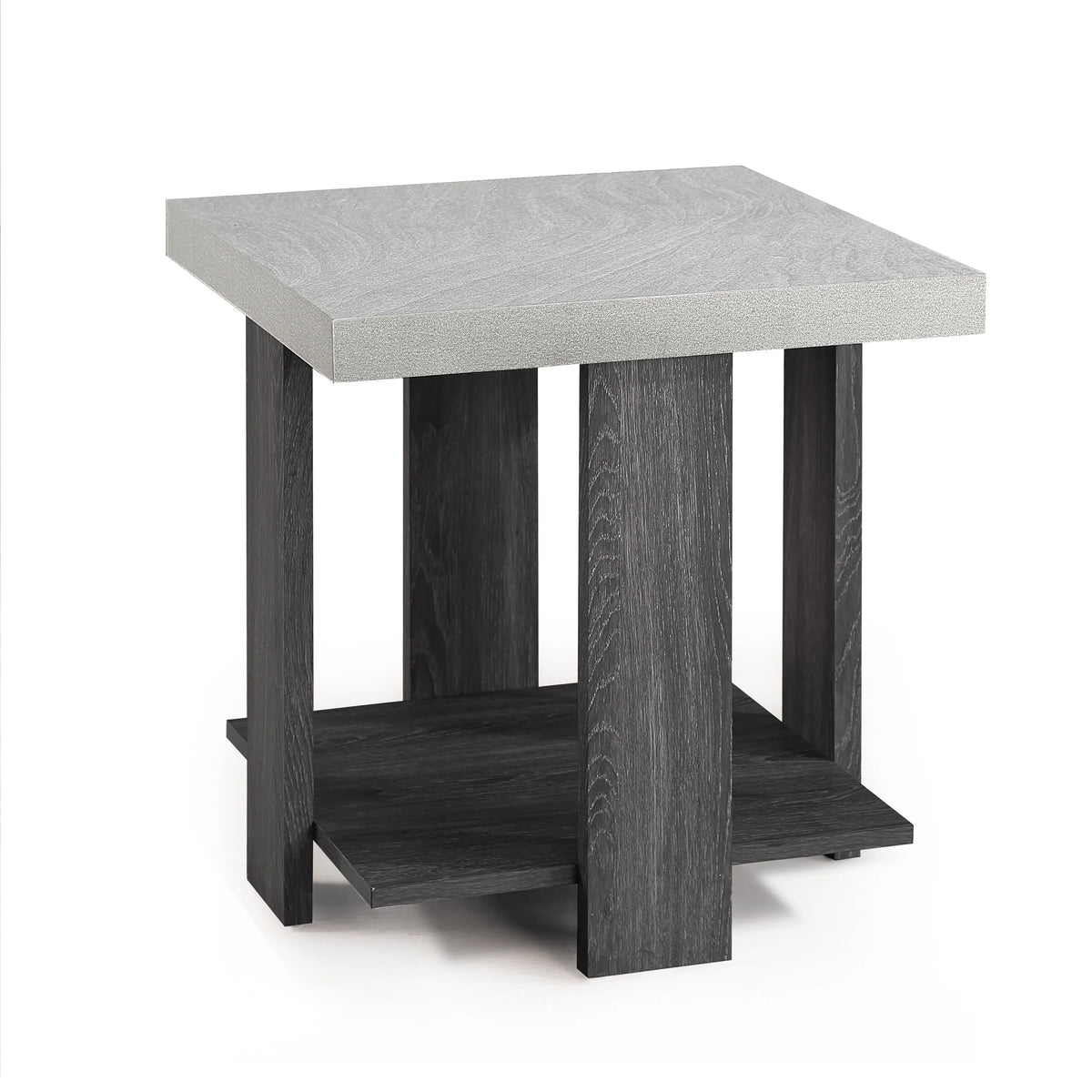 Mesita de noche Millie color gris parduzco